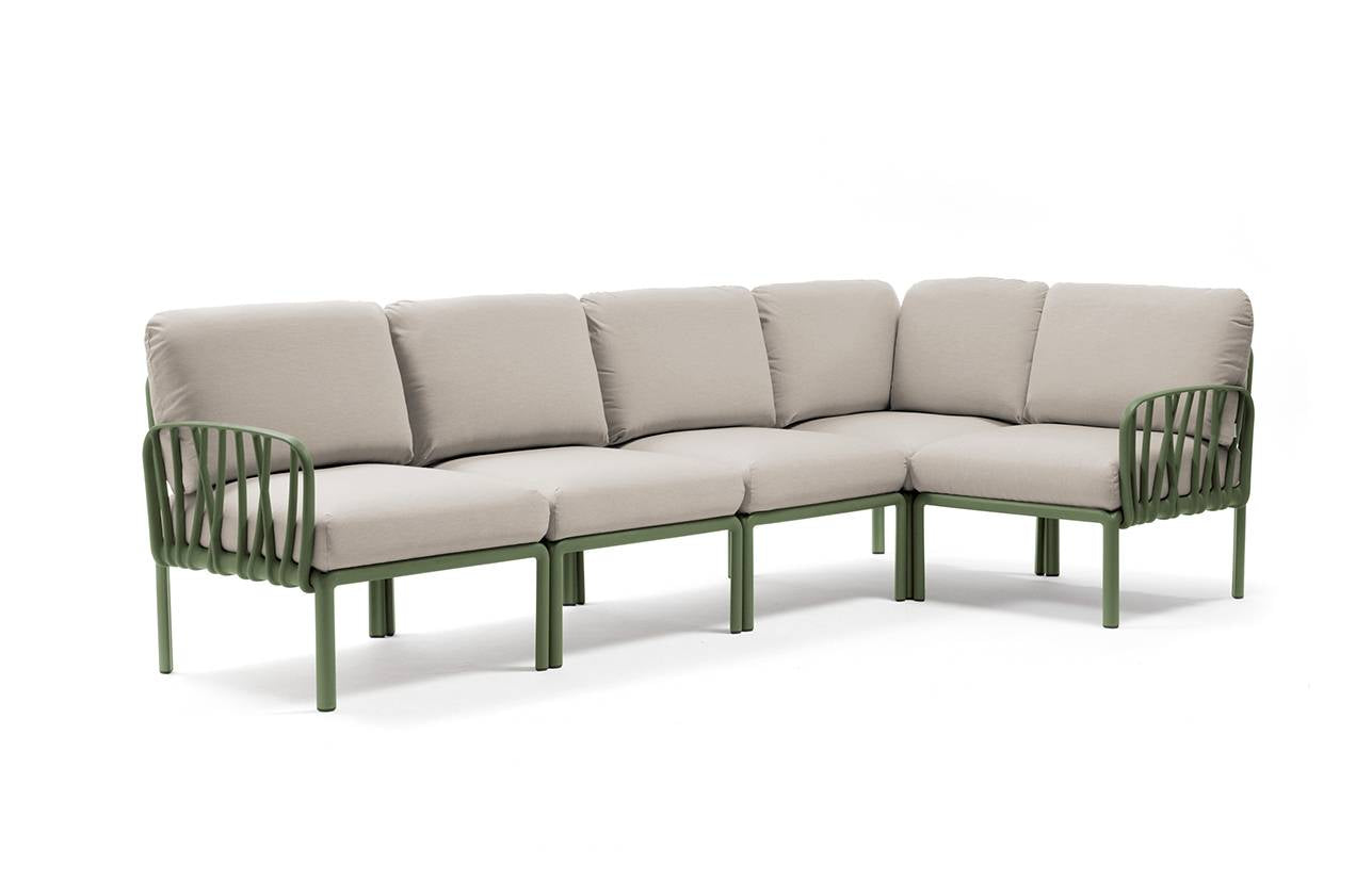 Komodo 5 divano modulare in resina fiberglass Nardi Agave tech-panama Genco Outdoor