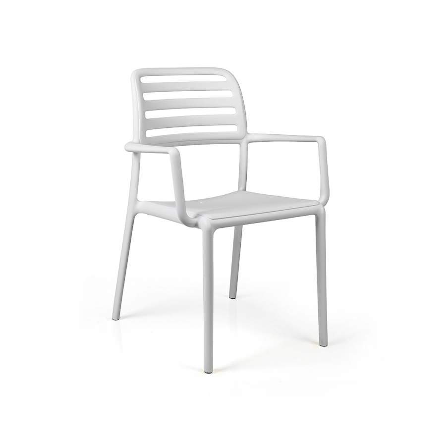 Sedia in resina Costa con braccioli Nardi Bianco Genco Outdoor