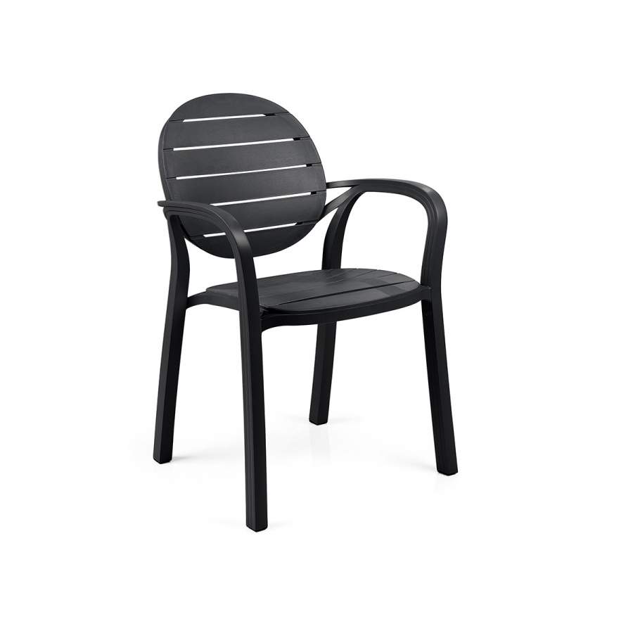 Sedia in resina con braccioli Palma Nardi antracite Genco Outdoor