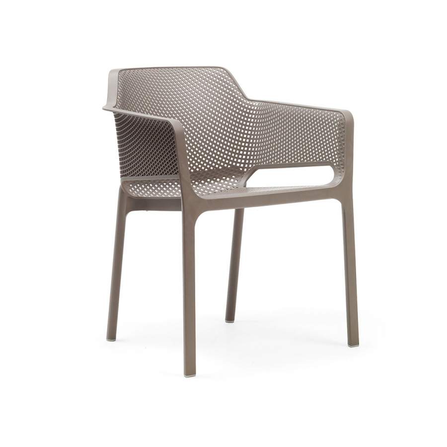 Sedia in resina Net Nardi tortora Genco Outdoor