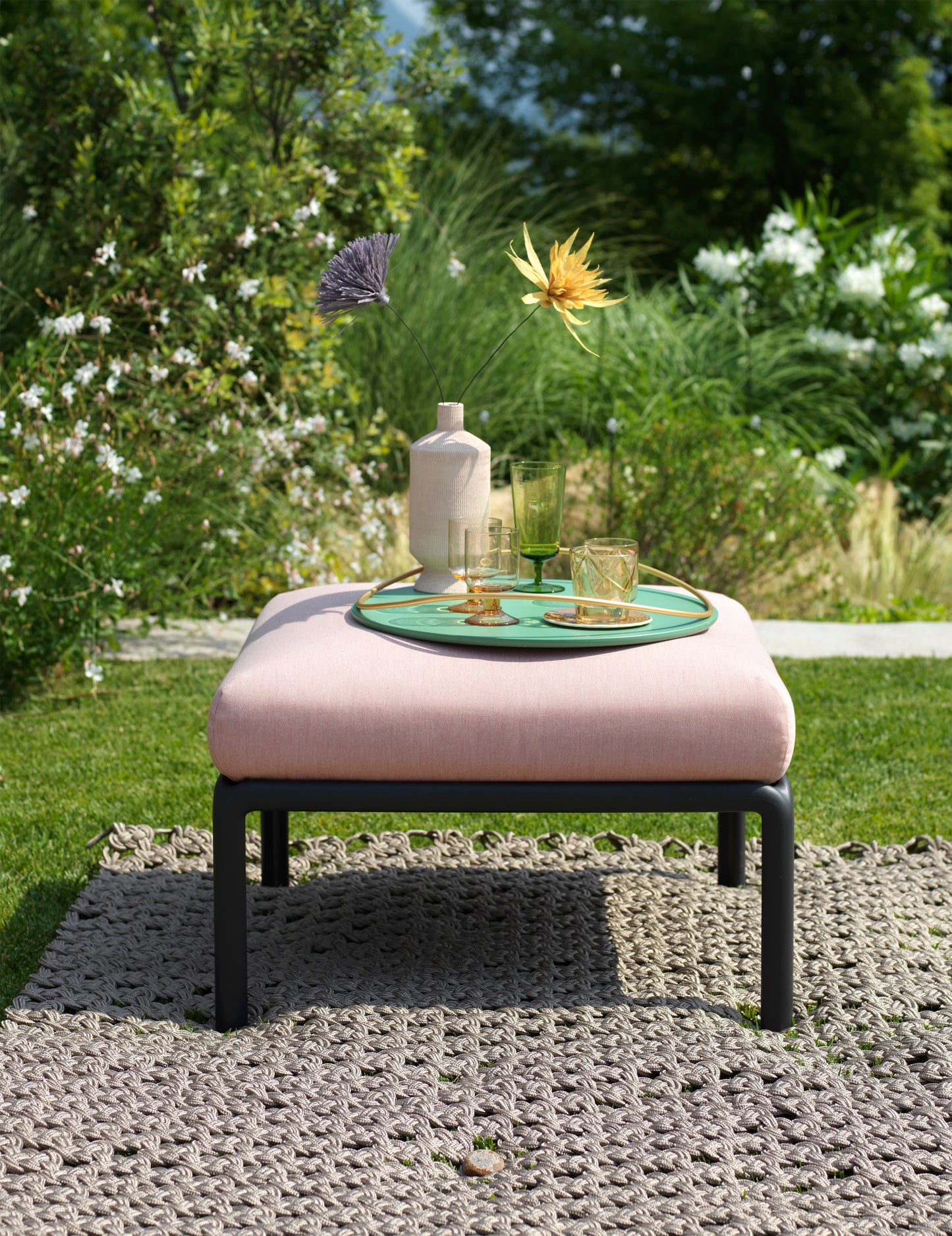 Pouf Komodo resina con cuscino Nardi Genco Outdoor