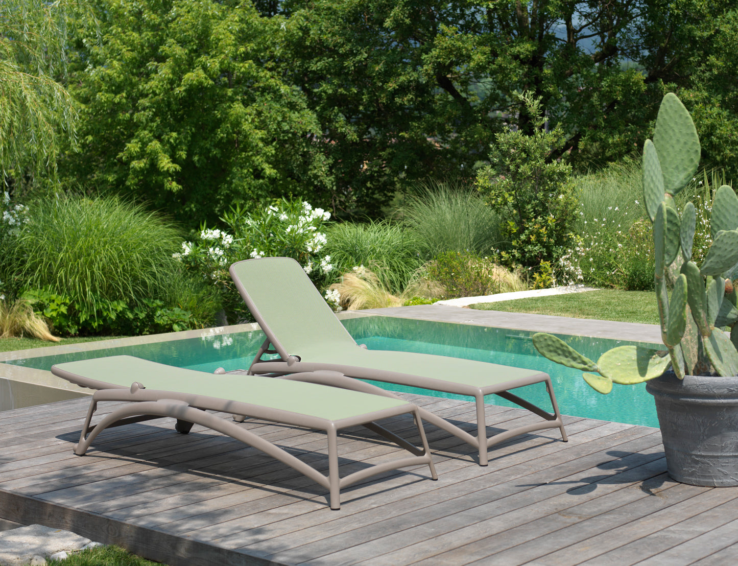Lettino Atlantico in resina fiberglass Nardi Genco Outdoor