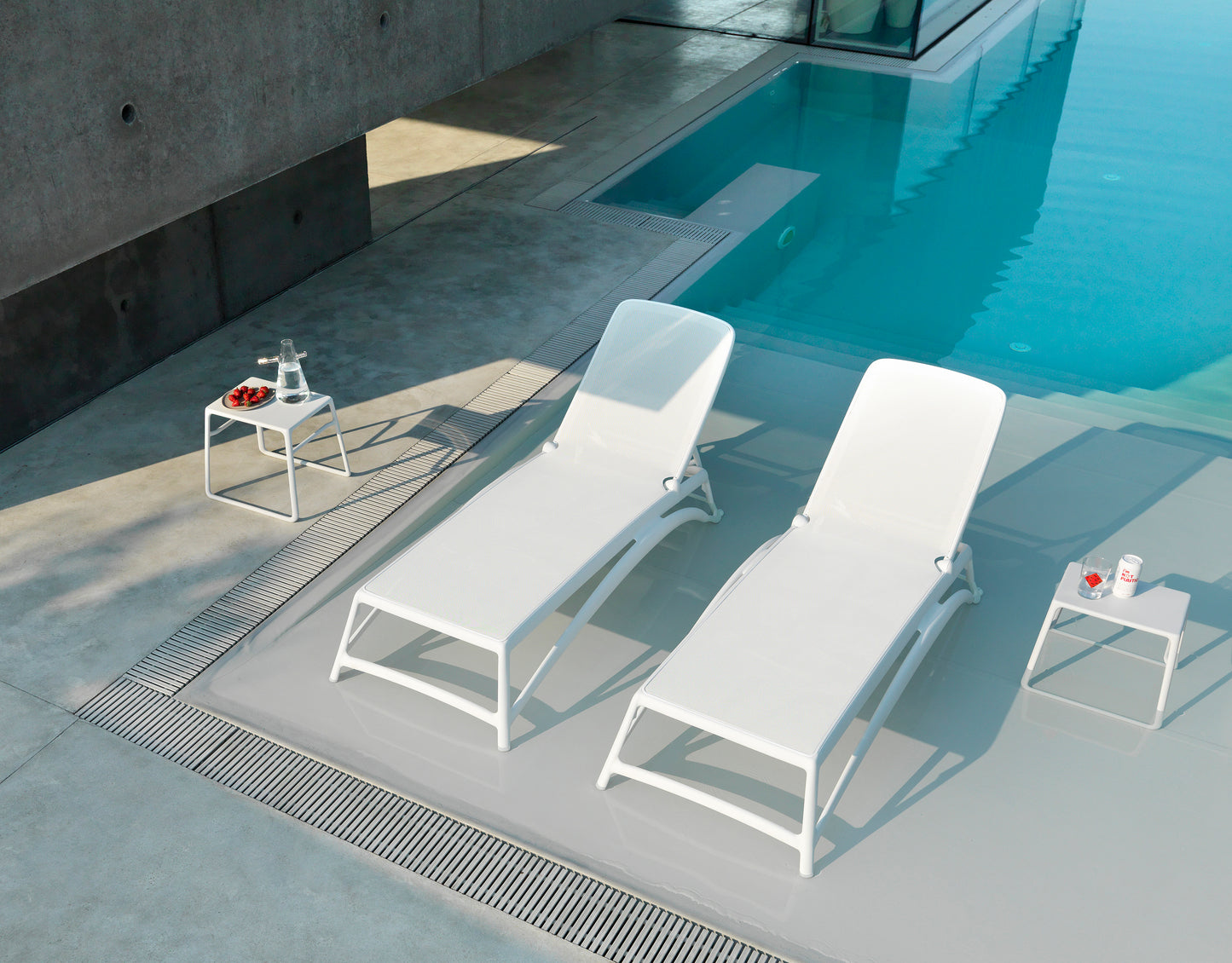 Lettino Atlantico in resina fiberglass Nardi Genco Outdoor