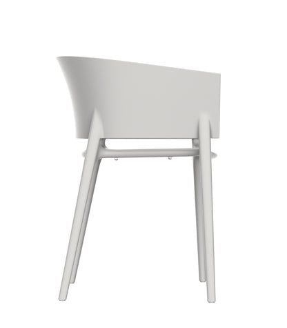 Sedia pranzo con braccioli in resina Africa Vondom Ecrù Genco Outdoor