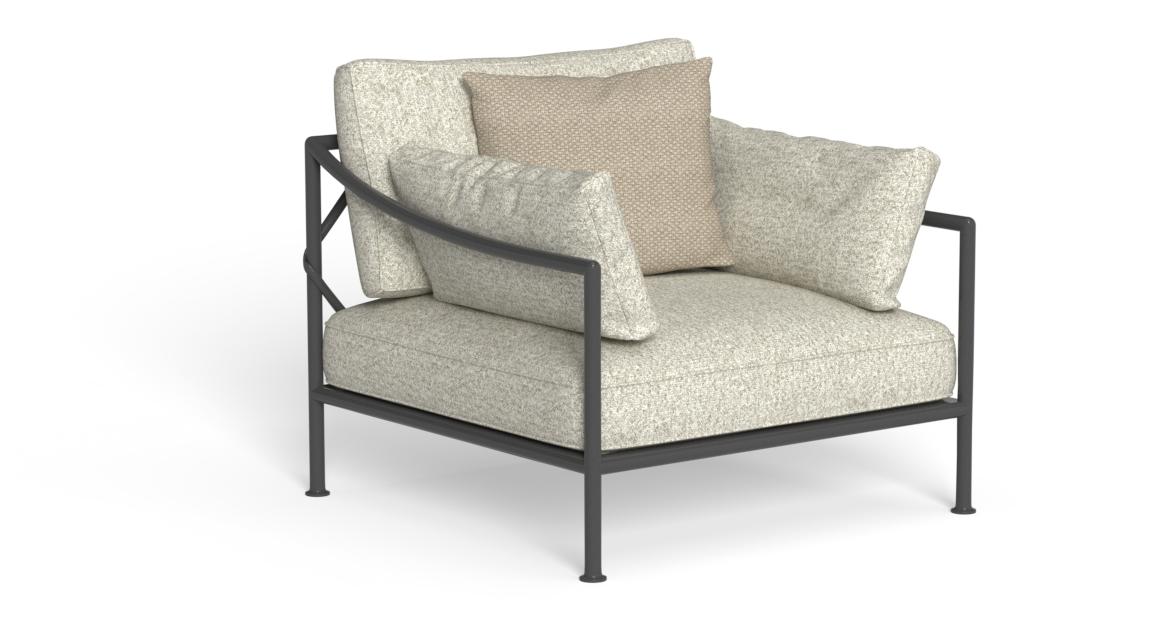 Capri poltrona living outdoor Talenti nera antracite esterno