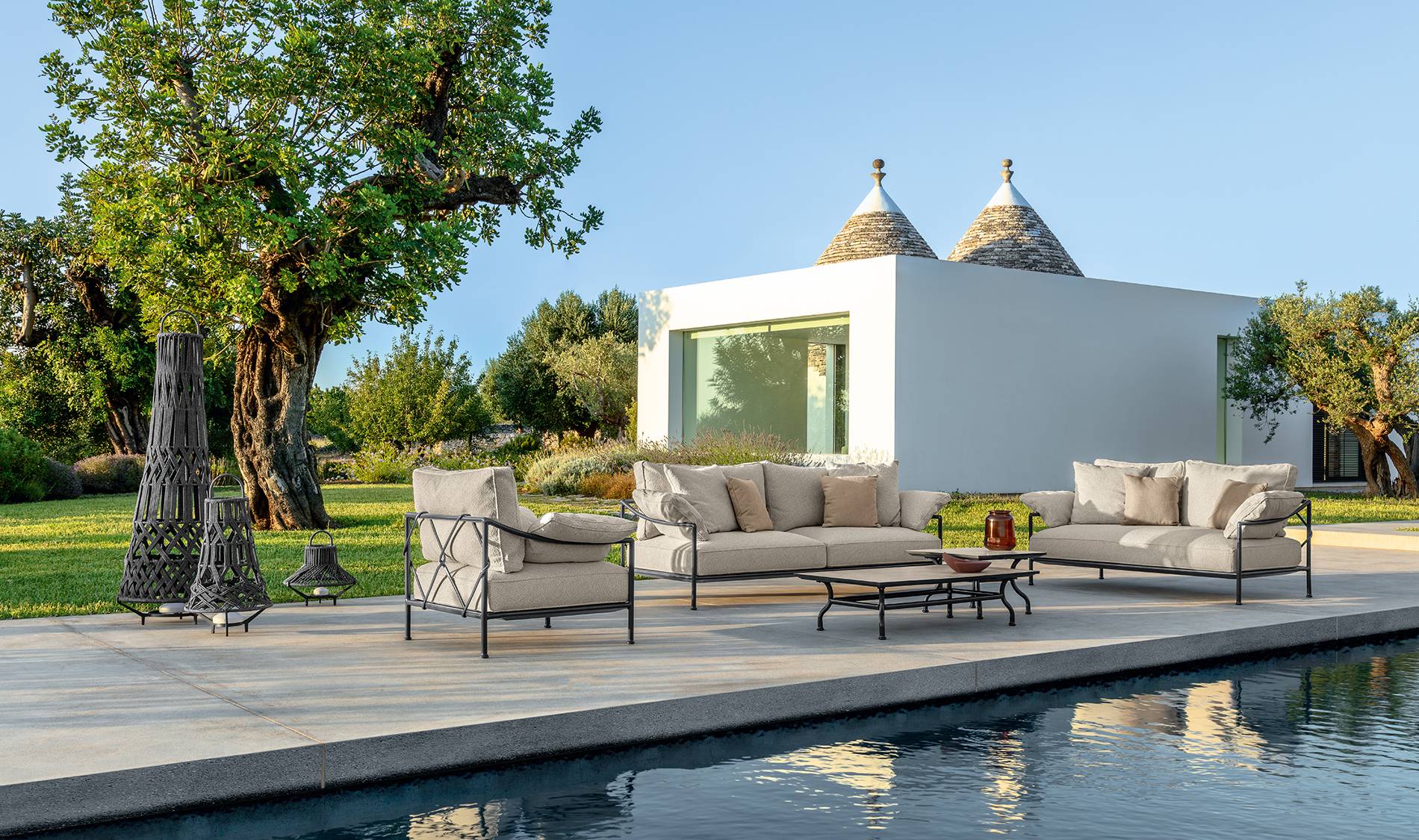 Capri divano da giardino piscina esterno Talenti