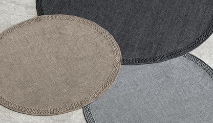 Tappeto per esterno tondo Fabric//Quadro