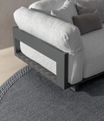 Tappeto per esterno tondo Fabric//Quadro