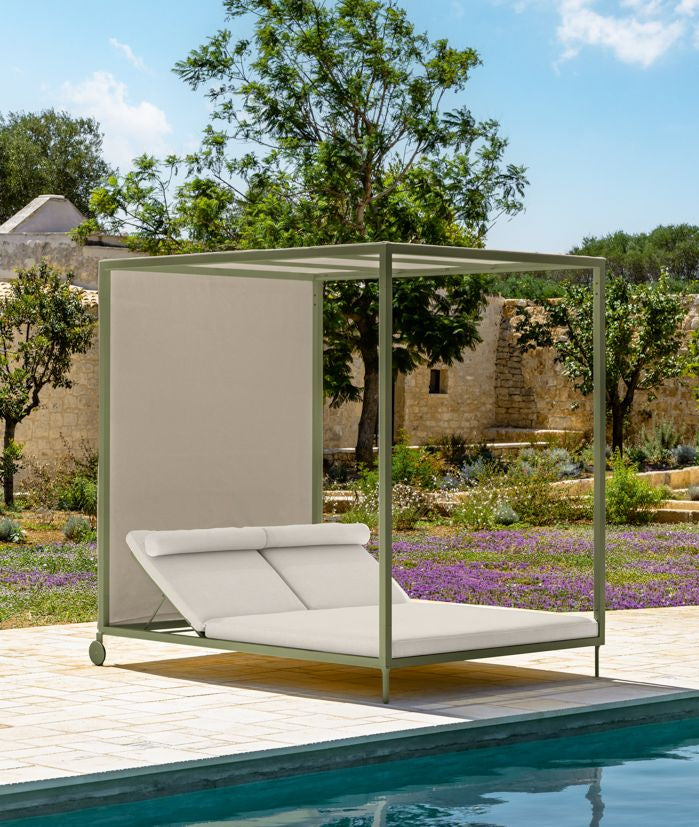 Cleo Soft Alu Daybed Talenti piscina reclinabile reed green verde bianco