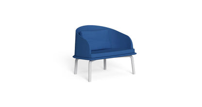 Cleo Soft Alu Poltrona Lounge da esterno Talenti white blue bianco blu
