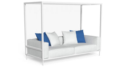 Cleo Soft Alu divano a baldacchino da esterno Talenti bianco white silver