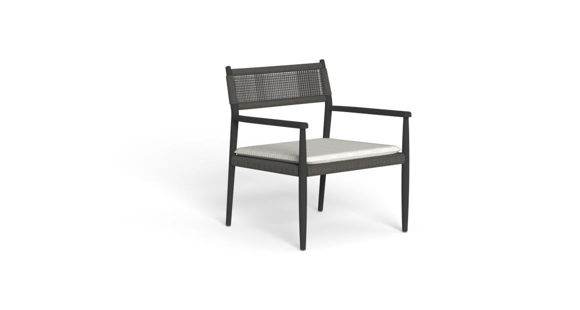dolcevita alu poltrona lounge nero