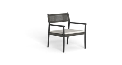 dolcevita alu poltrona lounge nero