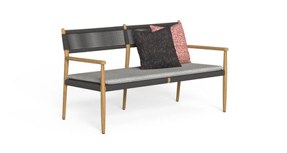Dolcevita Divano Loveseat Talenti Natural Teak - Dune Grey Genco Outdoor