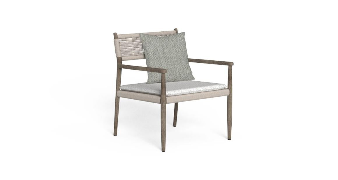 Dolcevita Poltrona Lounge Talenti Teak Silver - Dune White Genco Outdoor