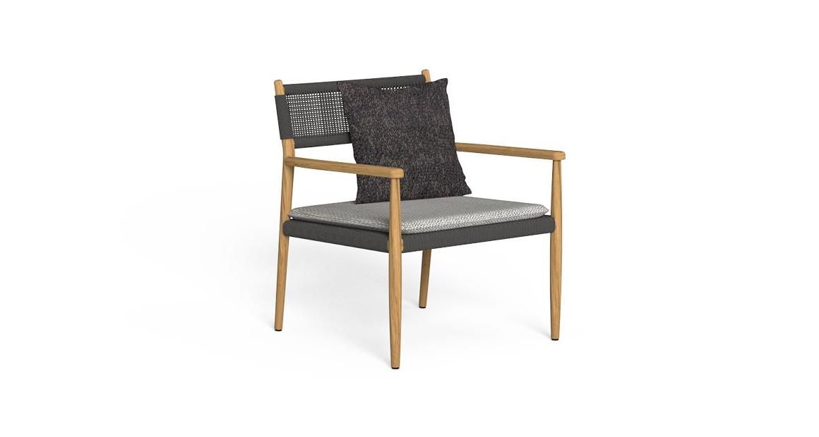 Dolcevita Poltrona Lounge Talenti Natural Teak - Dune Grey Genco Outdoor