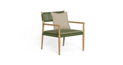 Dolcevita Poltrona Lounge Talenti Natural Teak - Dune Green Genco Outdoor