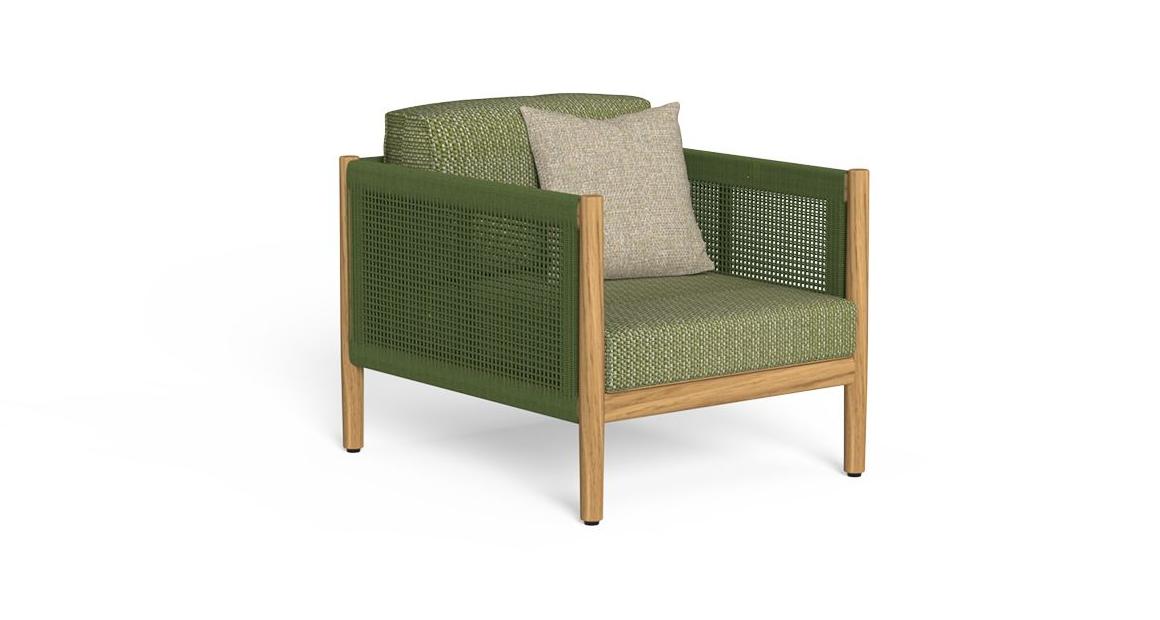 Dolcevita Poltrona Living Talenti Natural Teak - Dune Green Genco Outdoor