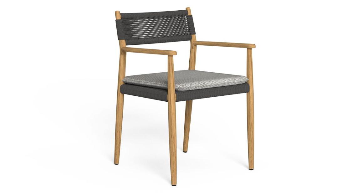Dolcevita Poltrona Pranzo Talenti Natural Teak - Dune Grey Genco Outdoor