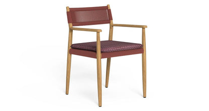 Dolcevita Poltrona Pranzo Talenti Natural Teak - Dune Red Genco Outdoor