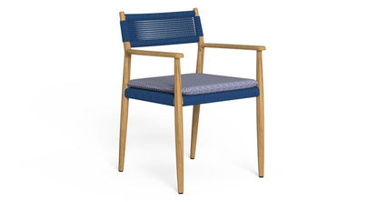 Dolcevita Poltrona Pranzo Talenti Natural Teak - Dune Blue Genco Outdoor