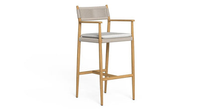 Dolcevita Poltrona da Bar Talenti Natural Teak - Dune White Genco Outdoor