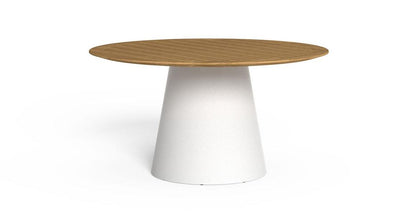 Dolcevita Tavolo Pranzo D140 Talenti Bianco - Natural Teak Genco Outdoor