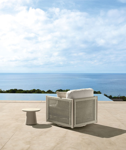 Dolcevita Alu Swivel Outdoor Living Armchair by Talenti 