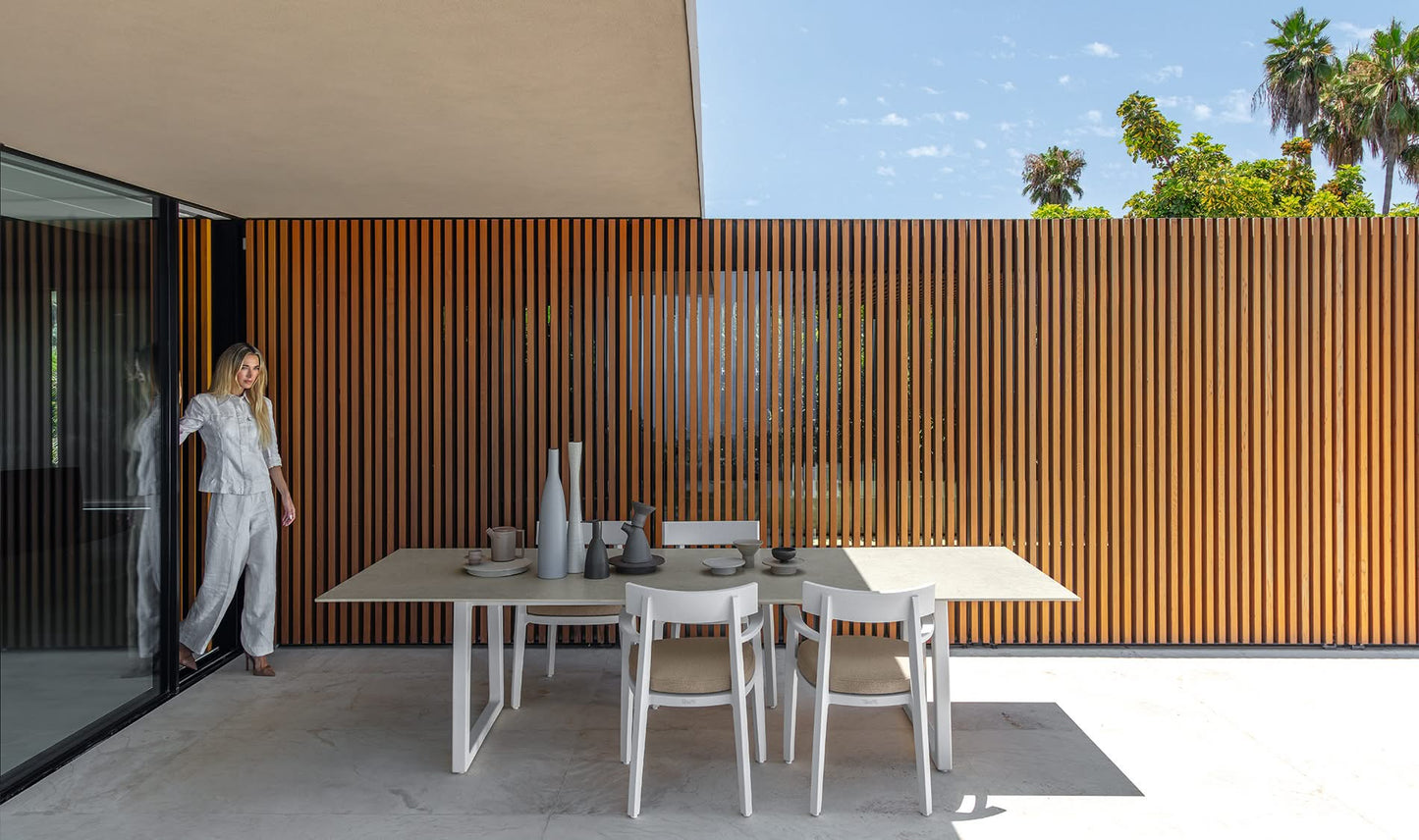 Ever Alu 230x100 outdoor dining table by Talenti 