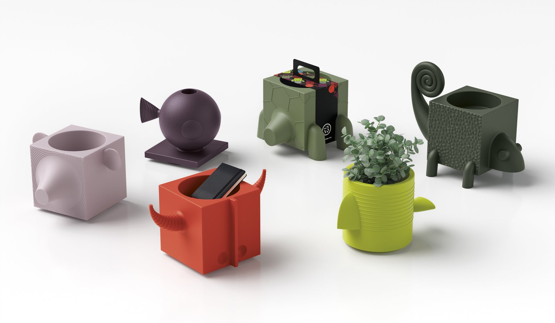 Contenitore multifunzione vaso portaoggetti modulare design da esterno Fera Lyxo Genco Outdoor