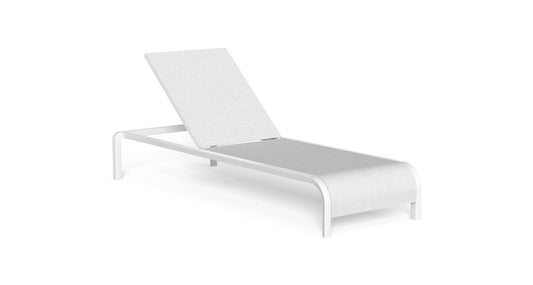 Lettino in alluminio impilabile Milo Talenti Bianco Genco Outdoor