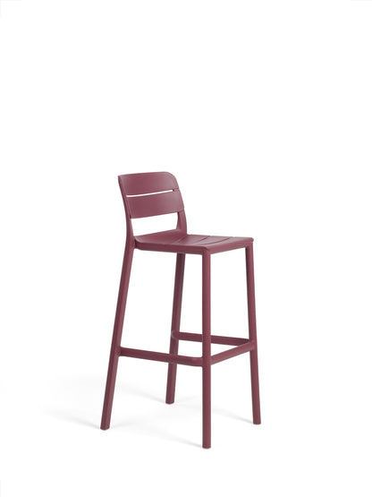 Sgabello in resina da esterno Cassia stool Nardi rosso borgogna Genco Outdoor