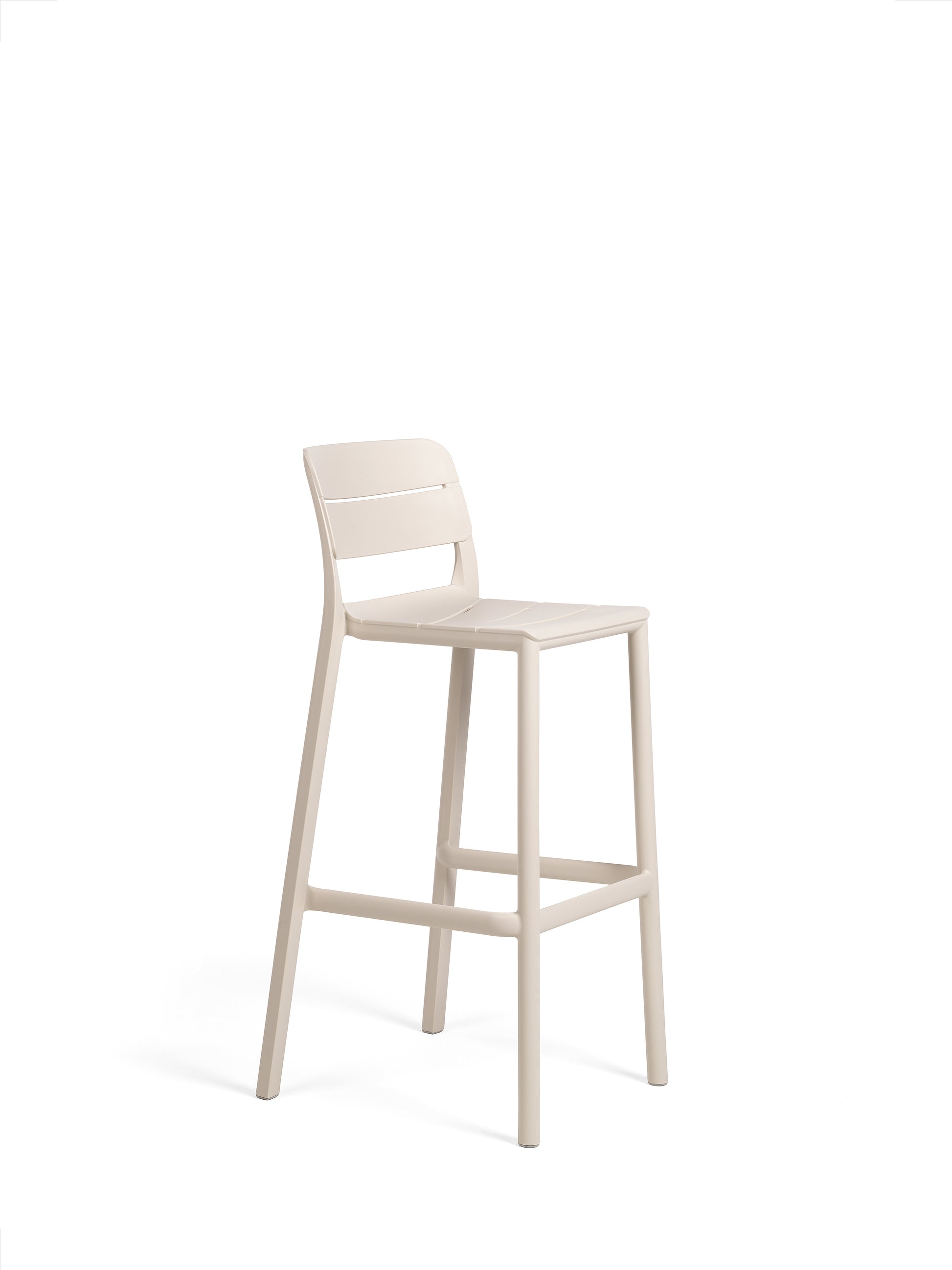 Sgabello in resina da esterno Cassia stool Nardi bianco corda Genco Outdoor