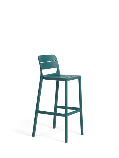 Sgabello in resina da esterno Cassia stool Nardi blu maya Genco Outdoor