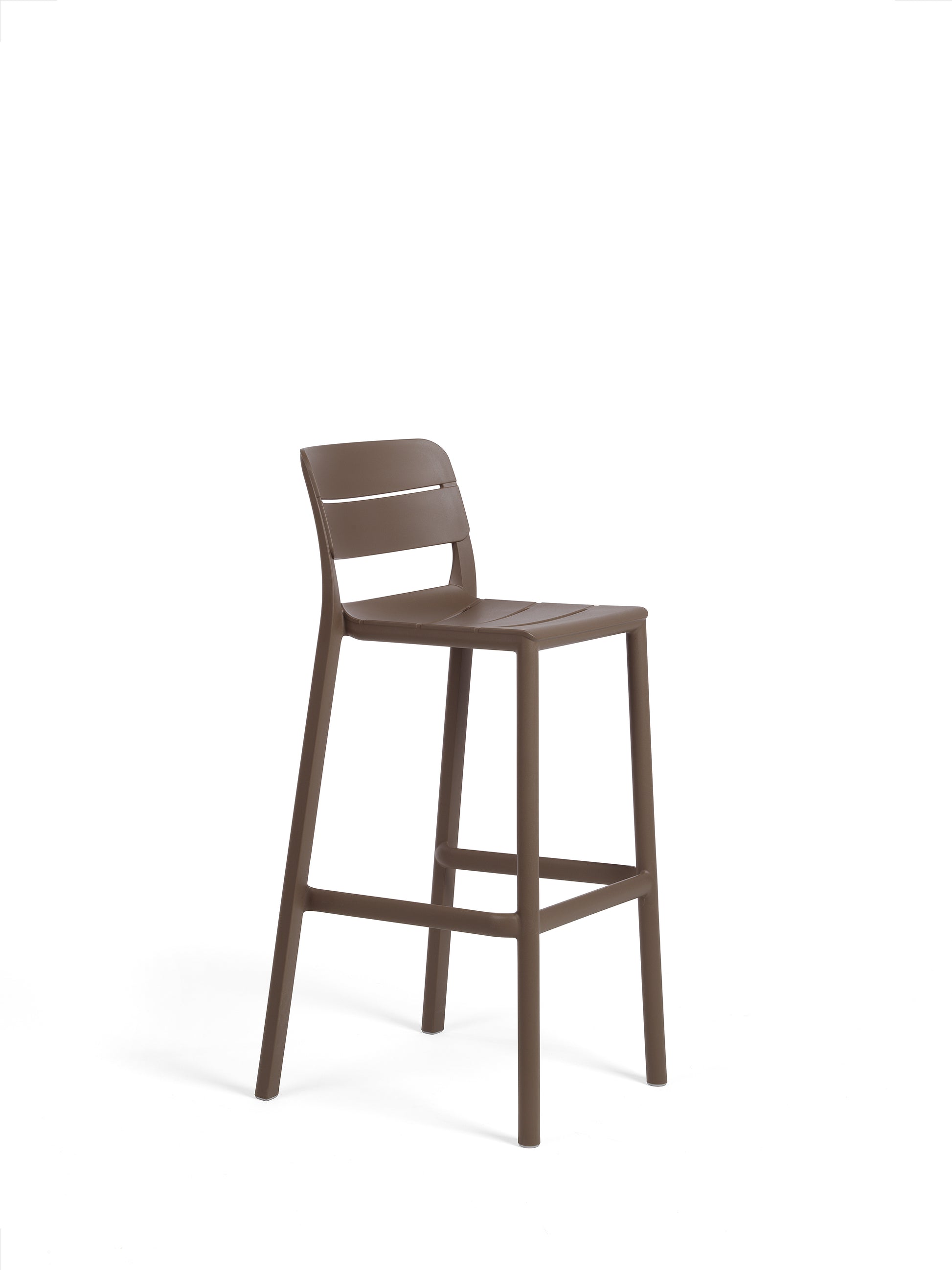 Sgabello in resina da esterno Cassia stool Nardi tabacco Genco Outdoor