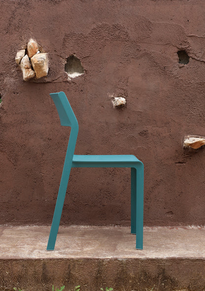 Sedia in resina Trill Bistrot da esterno blu ottanio Nardi Genco Outdoor