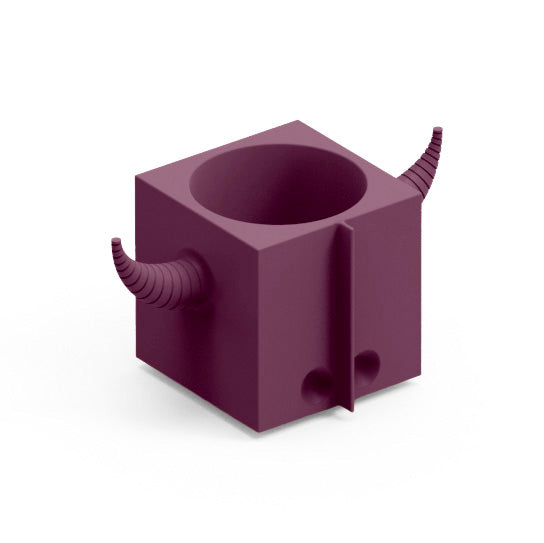 Contenitore multifunzione vaso portaoggetti modulare design da esterno Fera Orot rosa viola ametista Lyxo Genco Outdoor