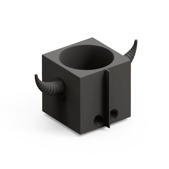 Contenitore multifunzione vaso portaoggetti modulare design da esterno Fera Orot nero scuro onice Lyxo Genco Outdoor