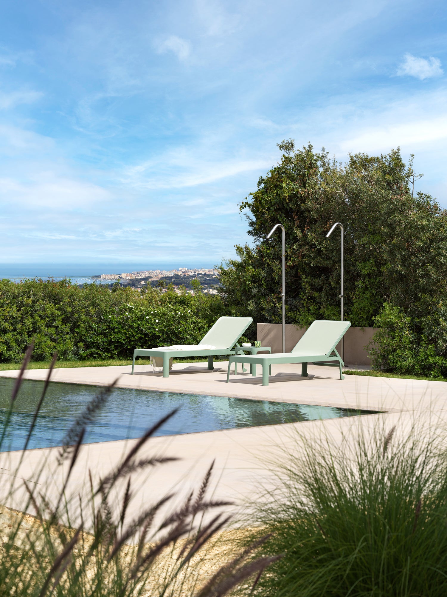 Lettino Plano in resina Nardi Menta mandorla genco outdoor novità 2026