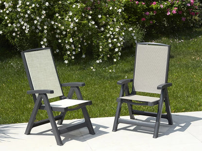 Poltrona chiudibile Esmeralda Tex da esterno Scab relax Genco Outdoor
