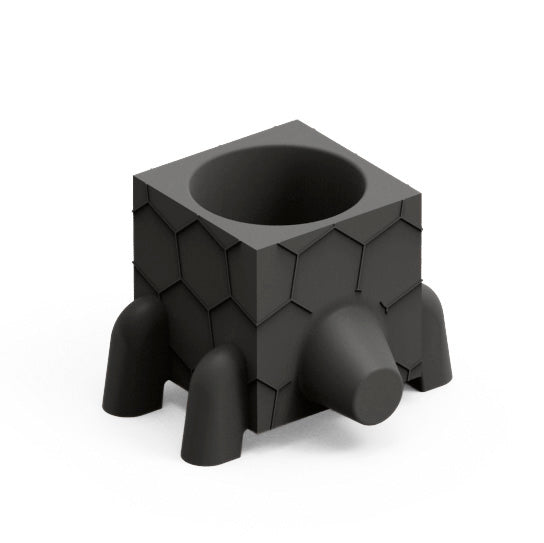 Contenitore multifunzione vaso portaoggetti modulare design da esterno Fera Ruga nero onice Lyxo Genco Outdoor