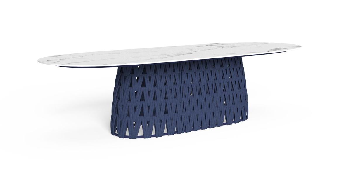 Swipe Tavolo Pranzo 300x100 Talenti True Navy Blue Genco Outdoor