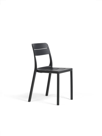 Sedia da esterno cassia bistrot nardi nero antracite genco outdoor