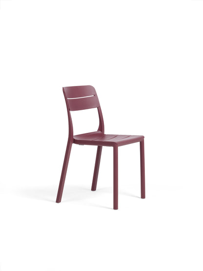 Sedia da esterno cassia bistrot nardi rosso borgogna genco outdoor