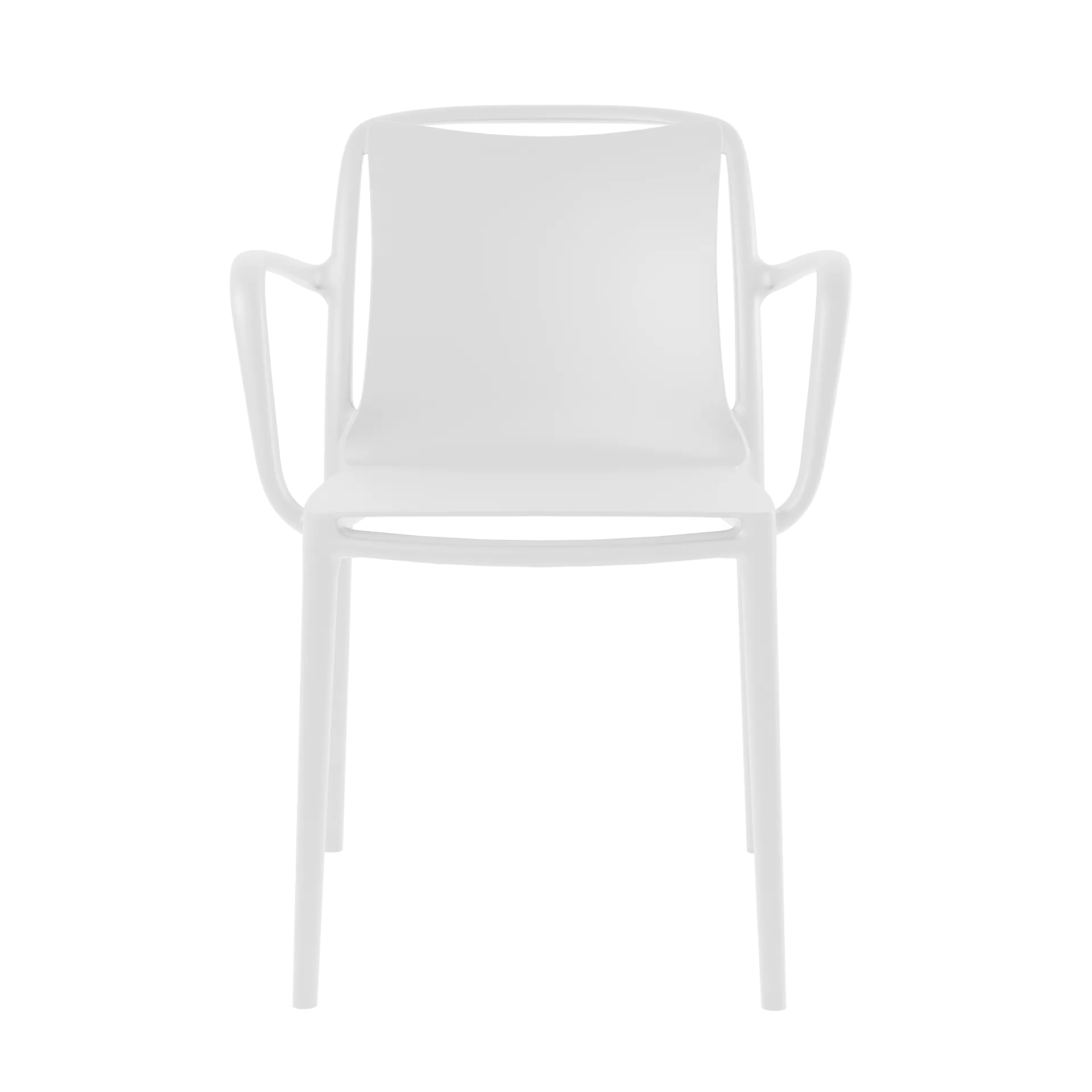 Sedia in resina con braccioli da esterno Velair bianco