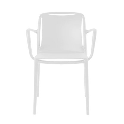 Sedia in resina con braccioli da esterno Velair bianco