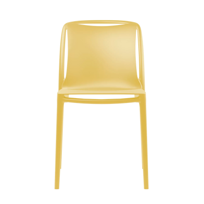 Sedia in resina da esterno Velair giallo ocra