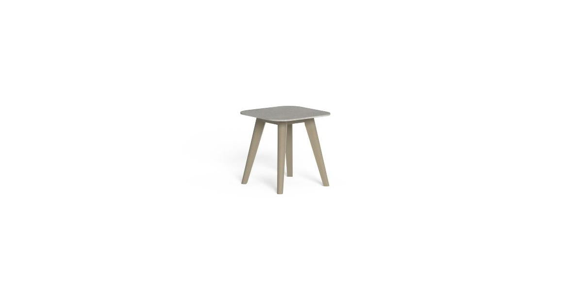 Tavolino Moon Alu da esterni Talenti grigio tortora beige Genco Outdoor
