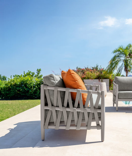 Tess outdoor sofa set by Talenti (1 sofa + 2 armchairs + 2 coffee tables) 