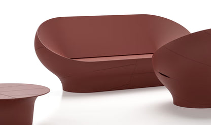 Vera salotto di design in resina da esterno Lyxo rosso Genco Outdoor